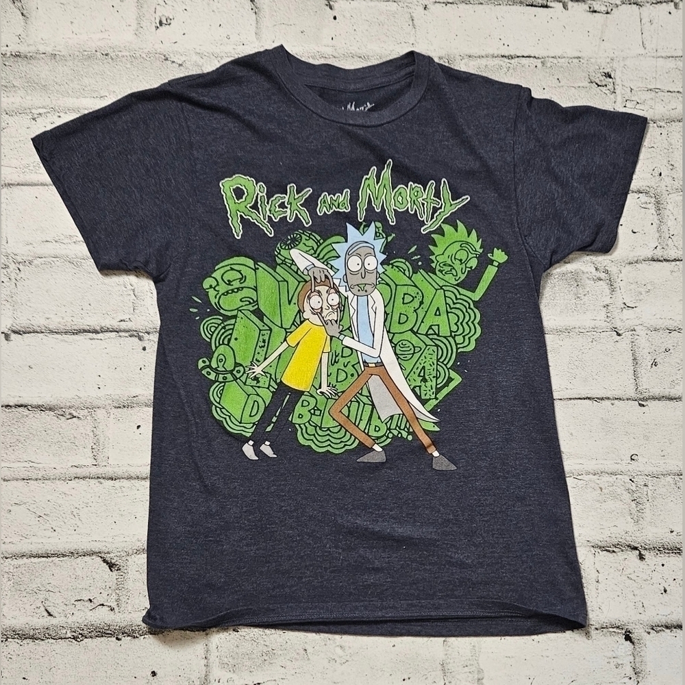 Rick and Morty Graphic T Shirt Mens Small Adult Swim Cartoon Tee